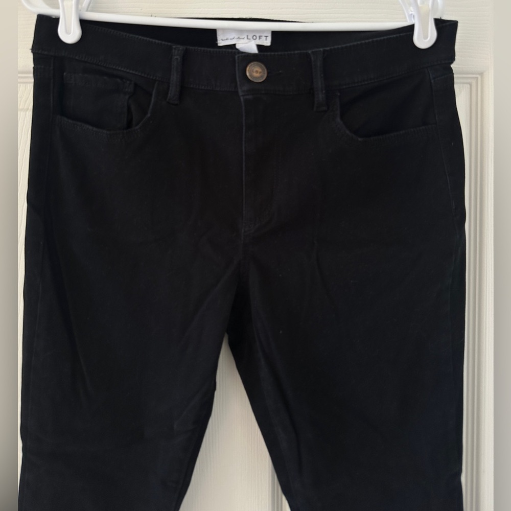 Women's LOFT brushed Black Jeans Size 8 - Picture 4 of 8
